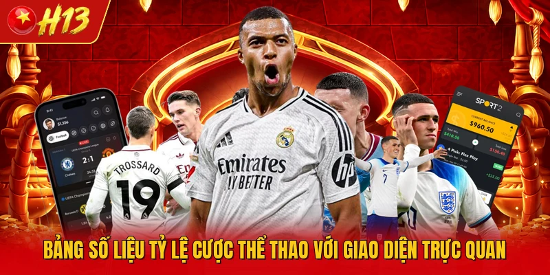 Bảng số liệu tỷ lệ cược thể thao với giao diện trực quan