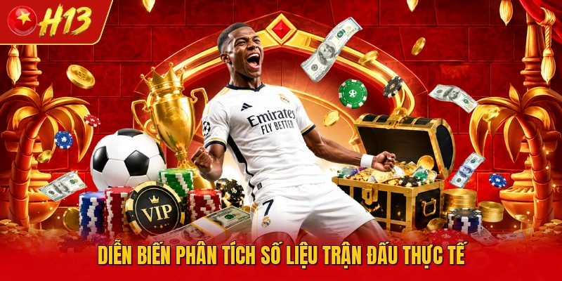 Diễn biến phân tích số liệu trận đấu thực tế